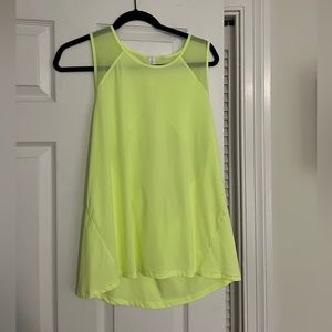 Lululemon tank. Neon yellow. Sz 12. Never worn